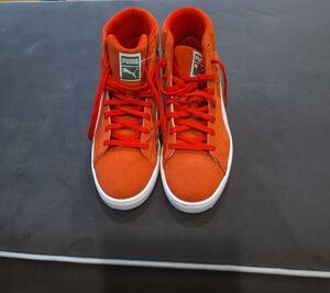 Puma Kids Orange High-Top Sneakers